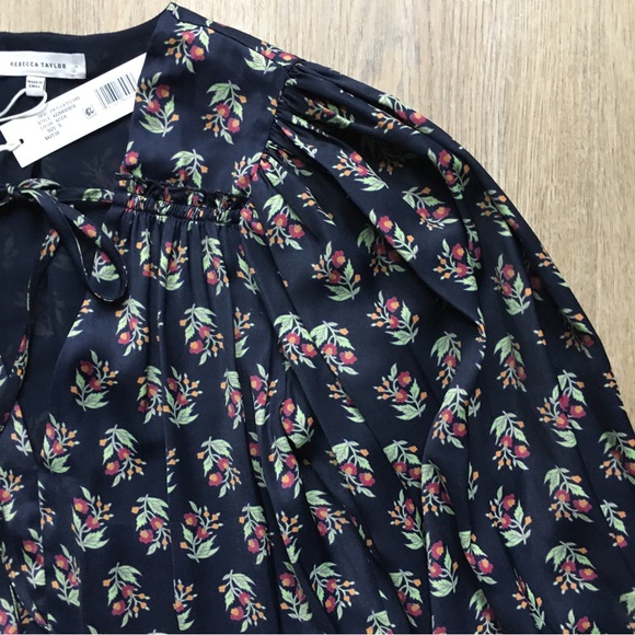 NWT Rebecca Taylor Zia Fleur Pleated Maxi Dress - Picture 8 of 16